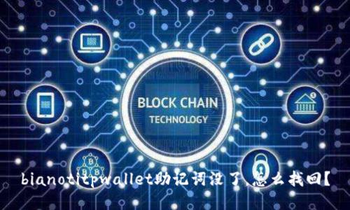 bianotitpwallet助记词没了，怎么找回？